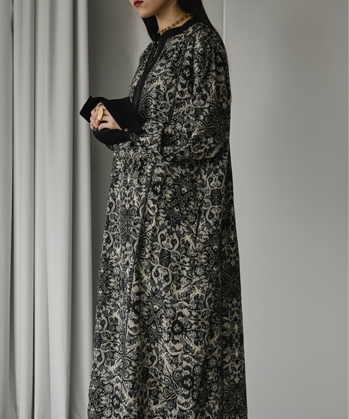 【未使用品】rokh ペイズリー総柄ドレスワンピース 未使用品】rokh ペイズリー総柄ドレスワンピース