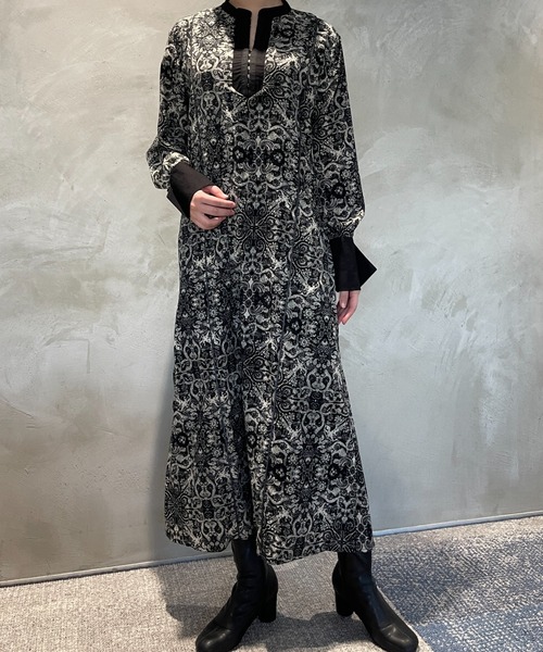 Ezick(エジック)の「Origami cuffs ペイズリーワンピース(ワンピース・レディース・ブラック系その他・FREE)」の8枚目の写真