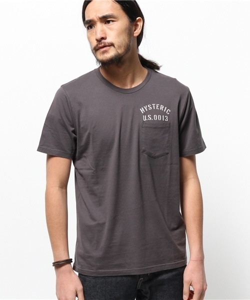 HYSTERIC GLAMOUR（ヒステリックグラマー）の「TRANS LOVE ACADEMY pt ポケ付T-SH（Tシャツ/カットソー・メンズ・ホワイト/イエロー/ネイビー/チャコールグレー・MEDIUM/LARGE/SMALL）」の3枚目の写真