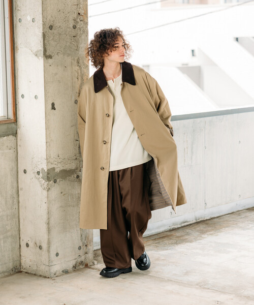 FREAK'S STORE(フリークスストア)の「限定展開 ワイドシルエット スタプレツイル イージースラックス/ワイドスラックス(スラックス・メンズ・ネイビー/ブラック/チャコールグレー/ブラウン・LARGE/SMALL/MEDIUM)」の10枚目の写真