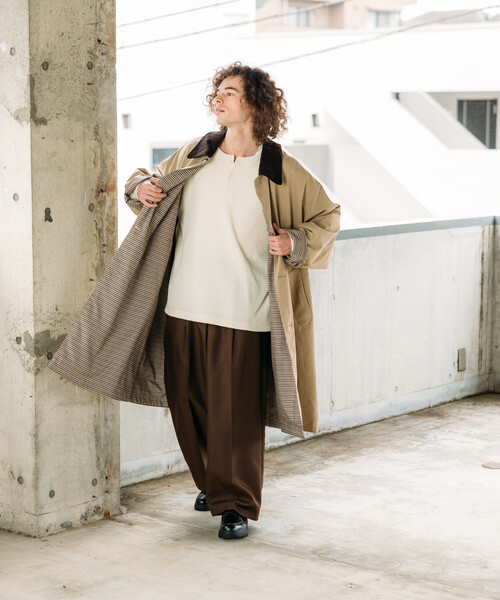 FREAK'S STORE(フリークスストア)の「限定展開 ワイドシルエット スタプレツイル イージースラックス/ワイドスラックス(スラックス・メンズ・ネイビー/ブラック/チャコールグレー/ブラウン・LARGE/SMALL/MEDIUM)」の11枚目の写真