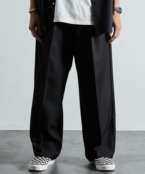 FREAK'S STORE(フリークスストア)の「限定展開 ワイドシルエット スタプレツイル イージースラックス/ワイドスラックス(スラックス・メンズ・ネイビー/ブラック/チャコールグレー/ブラウン・LARGE/SMALL/MEDIUM)」の22枚目の写真