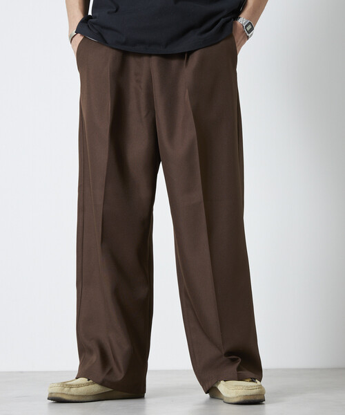 限定展開 ワイドシルエット スタプレツイル イージースラックス/ワイド