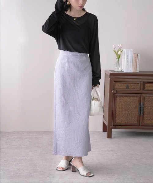 IAMUSE（アイアミューズ）の「シアーゆるトップス S0903【IAMUSE】（Tシャツ/カットソー・レディース・ブラック/ホワイト・FREE）」の19枚目の写真