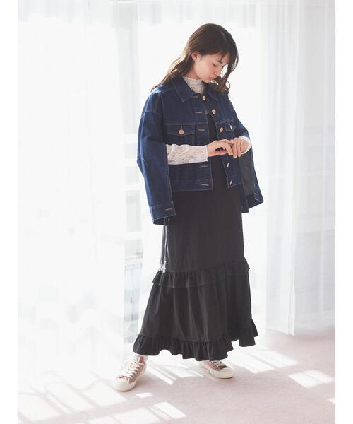 earth music&ecology（アースミュージックアンドエコロジー）の「レースドッキングプルオーバー（Tシャツ/カットソー・レディース・ブラック/アイボリー/ミント/ピンクベージュ・S/M）」の13枚目の写真