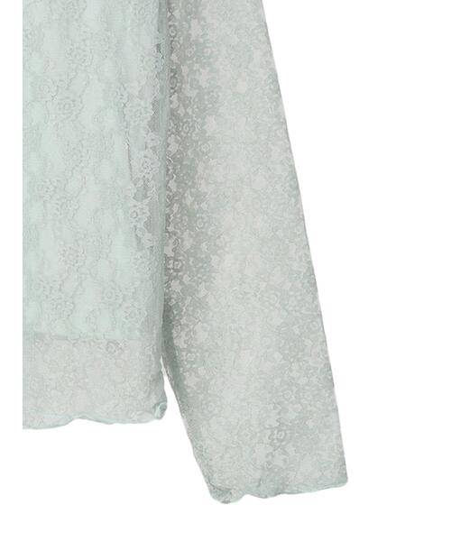 earth music&ecology（アースミュージックアンドエコロジー）の「レースドッキングプルオーバー（Tシャツ/カットソー・レディース・ブラック/アイボリー/ミント/ピンクベージュ・S/M）」の8枚目の写真