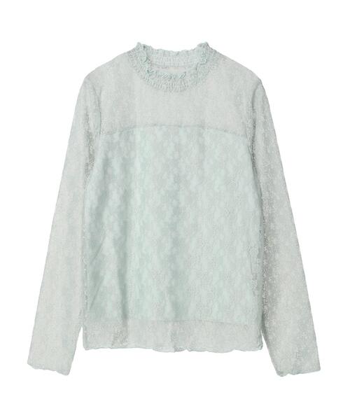 earth music&ecology（アースミュージックアンドエコロジー）の「レースドッキングプルオーバー（Tシャツ/カットソー・レディース・ブラック/アイボリー/ミント/ピンクベージュ・S/M）」の5枚目の写真