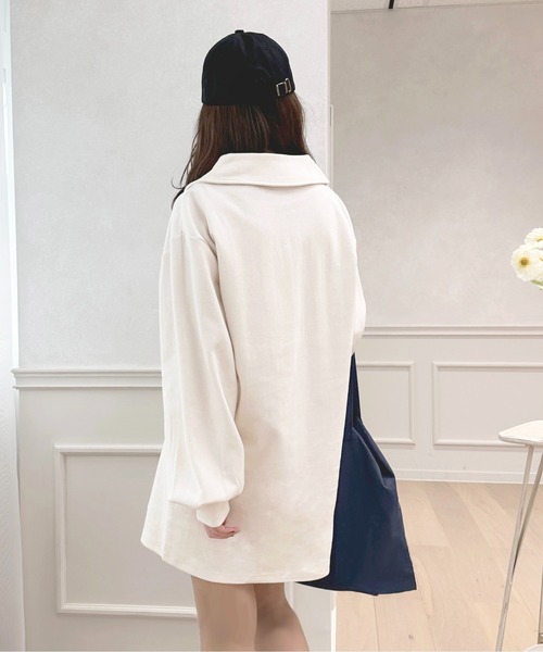 apres jour（アプレジュール）の「カットポロミニワンピース【ZOZOTOWN限定アイテム】（ワンピース・レディース・グレイッシュベージュ/ブラック系その他/アイボリー・X-LARGE/フリー）」の7枚目の写真