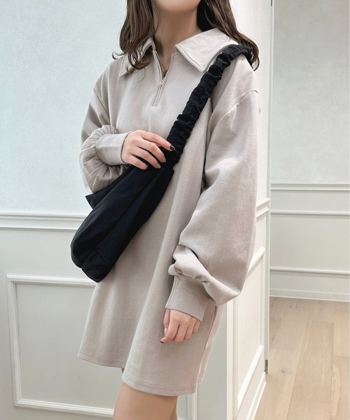 apres jour（アプレジュール）の「カットポロミニワンピース【ZOZOTOWN限定アイテム】（ワンピース・レディース・グレイッシュベージュ/ブラック系その他/アイボリー・X-LARGE/フリー）」の21枚目の写真