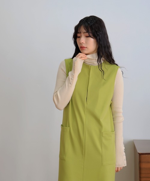 hellam（へラム）の「スキッパージャンパースカート（ジャンパースカート・レディース・グレー/ブラック/グリーン/アイボリー・FREE）」の21枚目の写真