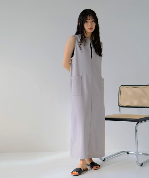 hellam（へラム）の「スキッパージャンパースカート（ジャンパースカート・レディース・グレー/ブラック/グリーン/アイボリー・FREE）」の17枚目の写真