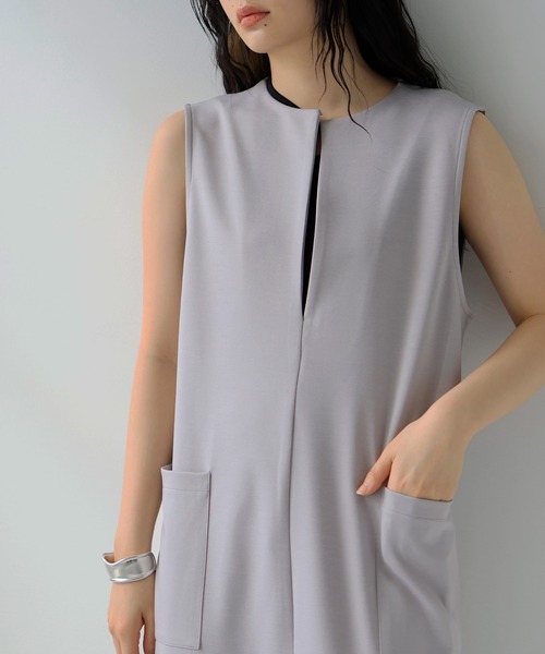 hellam（へラム）の「スキッパージャンパースカート（ジャンパースカート・レディース・グレー/ブラック/グリーン/アイボリー・FREE）」の16枚目の写真