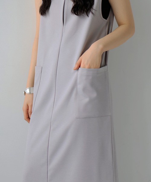 hellam（へラム）の「スキッパージャンパースカート（ジャンパースカート・レディース・グレー/ブラック/グリーン/アイボリー・FREE）」の14枚目の写真