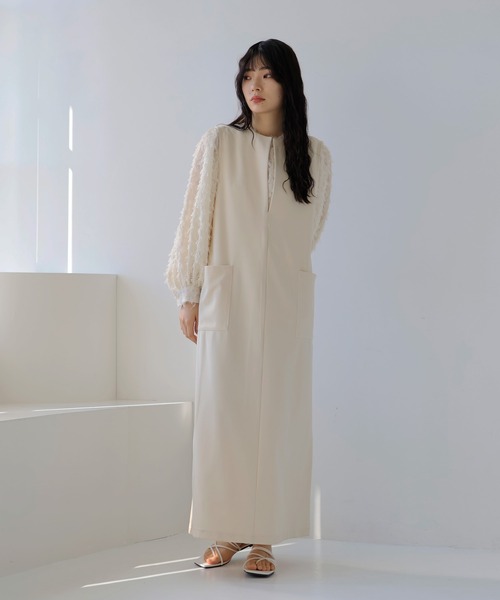 hellam（へラム）の「スキッパージャンパースカート（ジャンパースカート・レディース・グレー/ブラック/グリーン/アイボリー・FREE）」の12枚目の写真