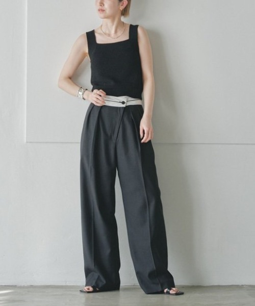 TODAYFUL(トゥデイフル)の「TODAYFUL(トゥデイフル) "Square Knit Tanktop"スクエアニットタンクトップ/12210509(タンクトップ・レディース・ベージュ/キナリ/ブラック・ONE SIZE)」の19枚目の写真