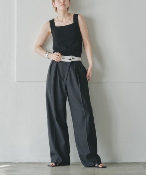 TODAYFUL(トゥデイフル)の「TODAYFUL(トゥデイフル) "Square Knit Tanktop"スクエアニットタンクトップ/12210509(タンクトップ・レディース・ベージュ/キナリ/ブラック・ONE SIZE)」の20枚目の写真