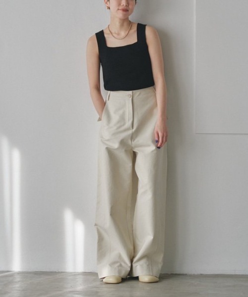 TODAYFUL(トゥデイフル)の「TODAYFUL(トゥデイフル) "Square Knit Tanktop"スクエアニットタンクトップ/12210509(タンクトップ・レディース・ベージュ/キナリ/ブラック・ONE SIZE)」の14枚目の写真