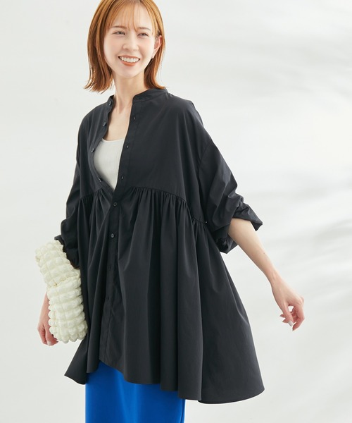 ROPE' PICNIC(ロペピクニック)の「【WEB限定】洗える/デザインチュニックブラウス(シャツ/ブラウス・レディース・ブラック/ブルー系その他4・38)」の18枚目の写真