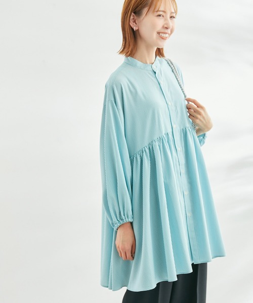 ROPE' PICNIC(ロペピクニック)の「【WEB限定】洗える/デザインチュニックブラウス(シャツ/ブラウス・レディース・ブラック/ブルー系その他4・38)」の15枚目の写真
