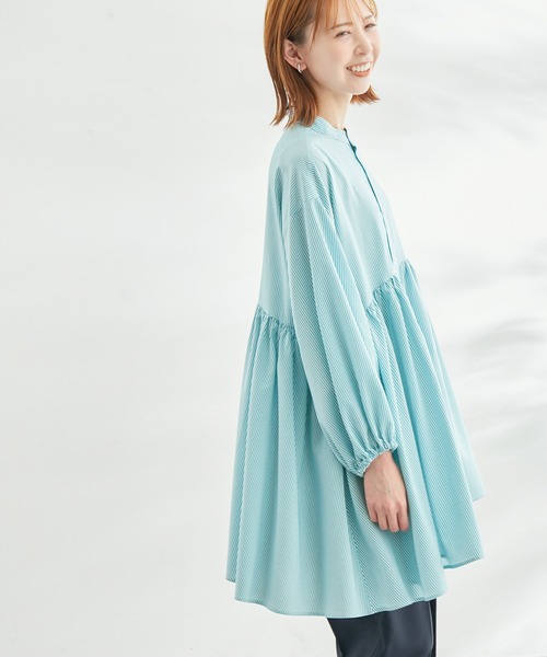 ROPE' PICNIC(ロペピクニック)の「【WEB限定】洗える/デザインチュニックブラウス(シャツ/ブラウス・レディース・ブラック/ブルー系その他4・38)」の3枚目の写真