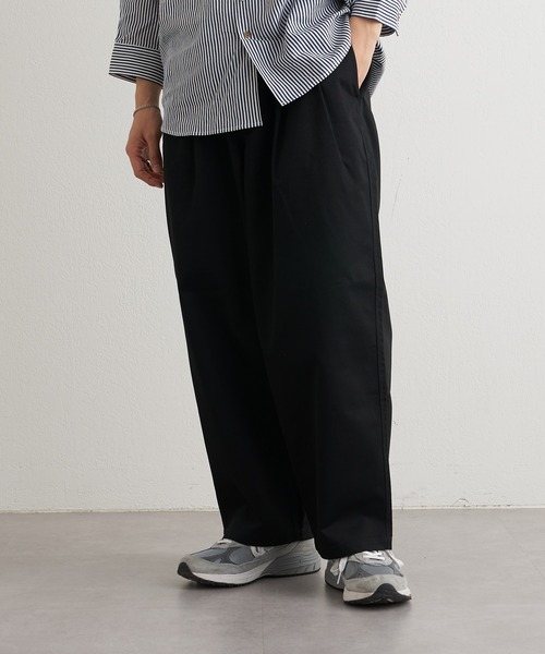 CIAOPANIC TYPY（チャオパニックティピー）の「ツータックツイルワイドバルーンチノパンツ（チノパンツ・メンズ・ブラック/ベージュ/インディゴブルー・MEDIUM/LARGE）」の5枚目の写真