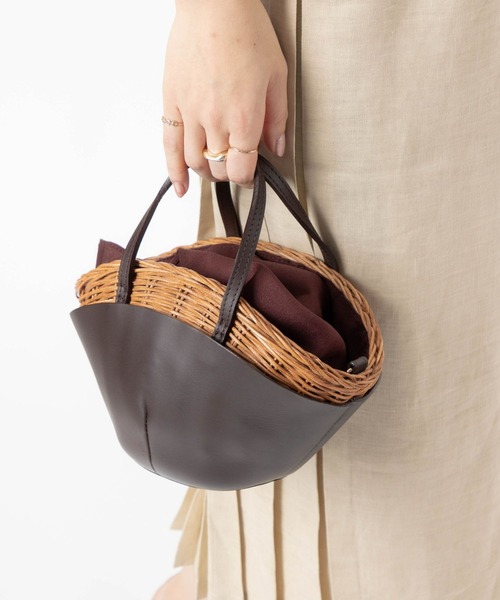 The Bagmati バグマティ 2way かごバッグ　ショルダー　レザー 楽天市場】【動画あり】BAGMATI（バグマティ） ショルダー かごバッグ