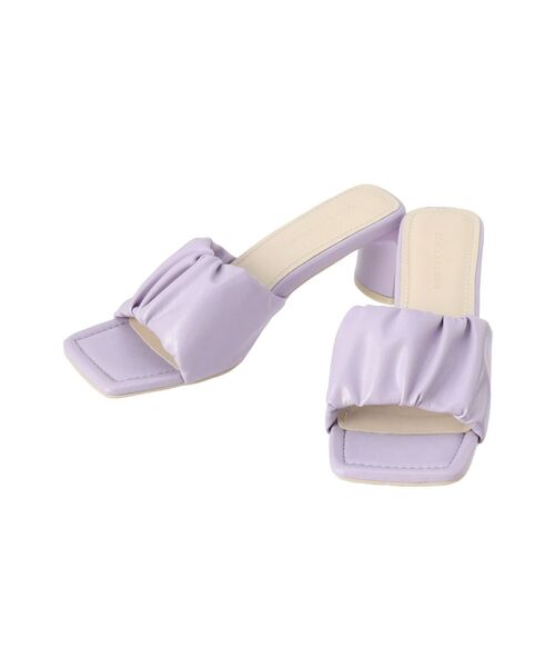 MERCURYDUO(マーキュリーデュオ)の「スクエアトゥギャザーサンダル(サンダル・レディース・オレンジ/ラベンダー/ダークブラウン・38/36)」の6枚目の写真