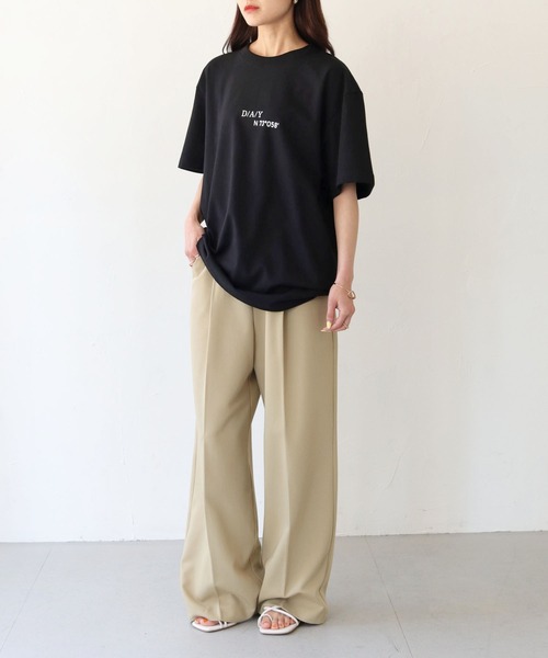 HER CLOSET（ハークローゼット）の「【shemoshelly】WEB限定DAYロゴTシャツ（Tシャツ/カットソー・レディース・ブラック/ホワイト・S/M/L）」の16枚目の写真