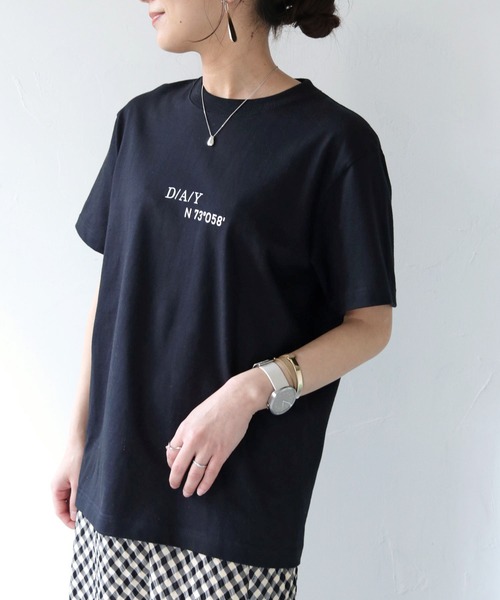 HER CLOSET（ハークローゼット）の「【shemoshelly】WEB限定DAYロゴTシャツ（Tシャツ/カットソー・レディース・ブラック/ホワイト・S/M/L）」の22枚目の写真