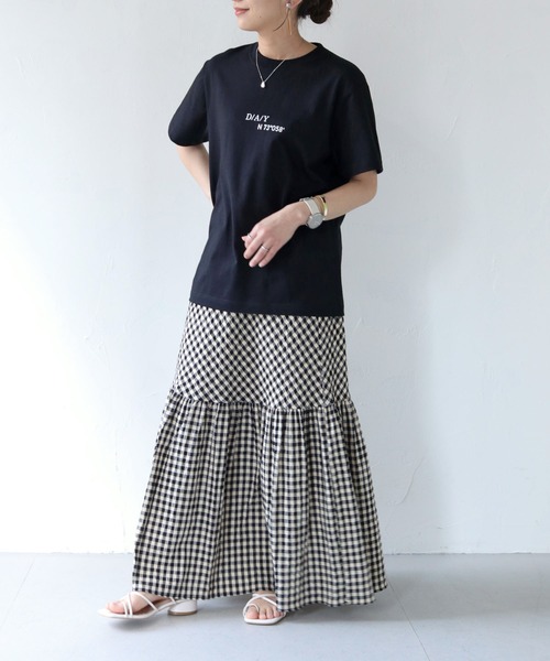 HER CLOSET（ハークローゼット）の「【shemoshelly】WEB限定DAYロゴTシャツ（Tシャツ/カットソー・レディース・ブラック/ホワイト・S/M/L）」の14枚目の写真