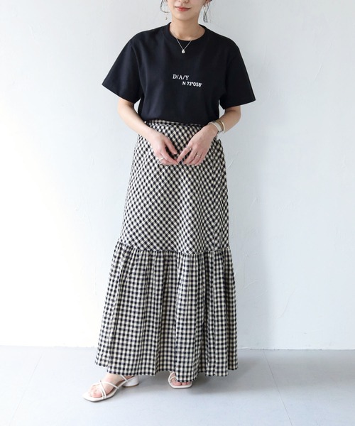 HER CLOSET（ハークローゼット）の「【shemoshelly】WEB限定DAYロゴTシャツ（Tシャツ/カットソー・レディース・ブラック/ホワイト・S/M/L）」の11枚目の写真