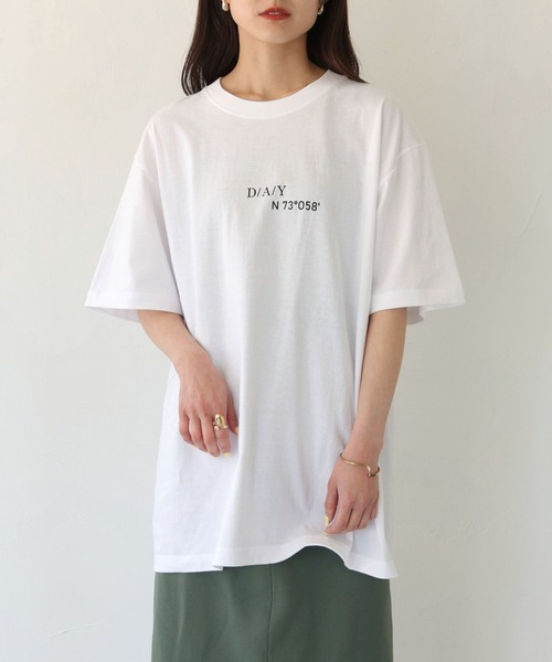HER CLOSET（ハークローゼット）の「【shemoshelly】WEB限定DAYロゴTシャツ（Tシャツ/カットソー・レディース・ブラック/ホワイト・S/M/L）」の20枚目の写真
