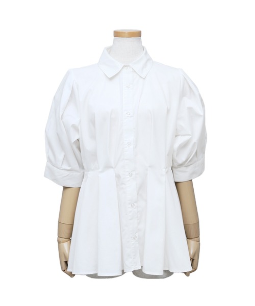 reca（レカ）の「ウエストタックシャツ（シャツ/ブラウス・レディース・グレイッシュベージュ/オフホワイト/ブラック・M/L）」の19枚目の写真