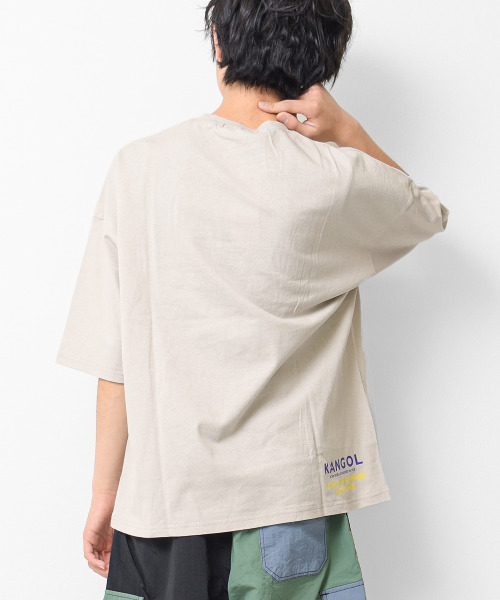KANGOL KIDS(カンゴールキッズ)の「KANGOL 別注蛍光シリコンプリントスーパービッグTシャツ(Tシャツ/カットソー・キッズ・ブラック/オフホワイト/ライトグレー・120/130/140/150)」の8枚目の写真