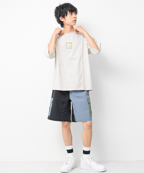 KANGOL KIDS(カンゴールキッズ)の「KANGOL 別注蛍光シリコンプリントスーパービッグTシャツ(Tシャツ/カットソー・キッズ・ブラック/オフホワイト/ライトグレー・120/130/140/150)」の9枚目の写真