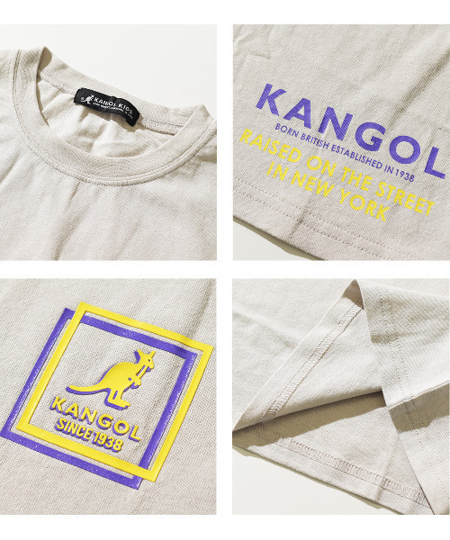 KANGOL KIDS(カンゴールキッズ)の「KANGOL 別注蛍光シリコンプリントスーパービッグTシャツ(Tシャツ/カットソー・キッズ・ブラック/オフホワイト/ライトグレー・120/130/140/150)」の13枚目の写真