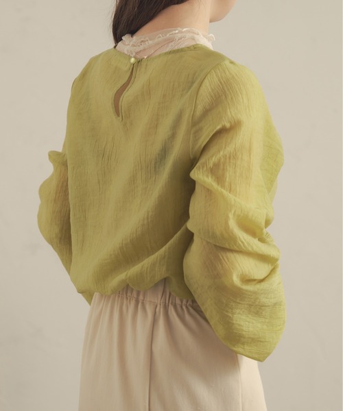 Ambre Neige(アンブルネージュ)の「袖ボリュームシアートップス/【WEB/EC限定商品】(シャツ/ブラウス・レディース・ライトグリーン/ベージュ/アイボリー・FREE)」の18枚目の写真