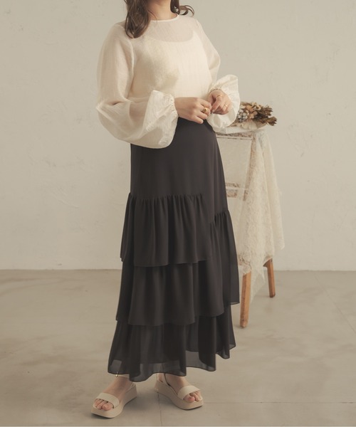 Ambre Neige(アンブルネージュ)の「袖ボリュームシアートップス/【WEB/EC限定商品】(シャツ/ブラウス・レディース・ライトグリーン/ベージュ/アイボリー・FREE)」の15枚目の写真