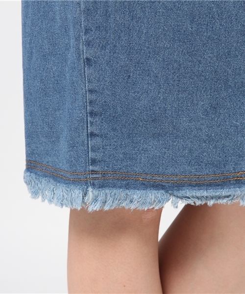 Omekashi(オメカシ)の「【Omekashi】デニムタイトスカート(デニムスカート・レディース・ブルー/ネイビー・フリ-)」の10枚目の写真