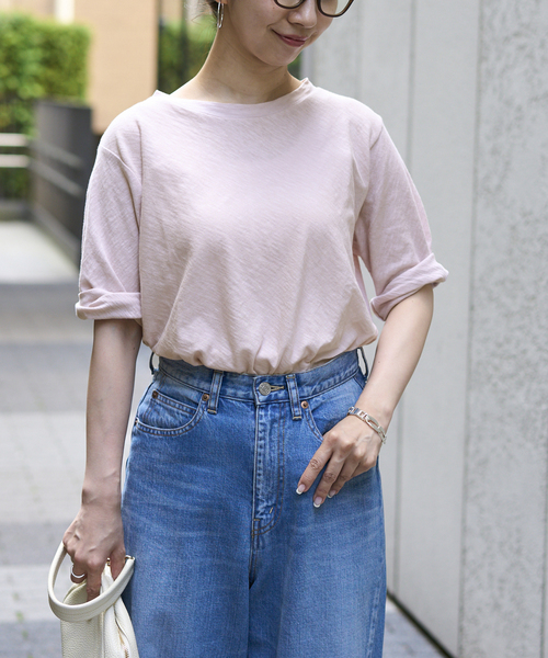 RITA（リタ）の「【RITA】スラブTEE（Tシャツ/カットソー・レディース・ブラック/ピンク/グリーン/ホワイト・FREE）」の4枚目の写真