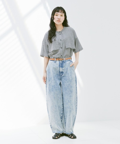 Libra Cue（リブラ キュー）の「ギンガムチェックフライヨークシャツ（シャツ/ブラウス・レディース・ブラック・FREE）」の12枚目の写真