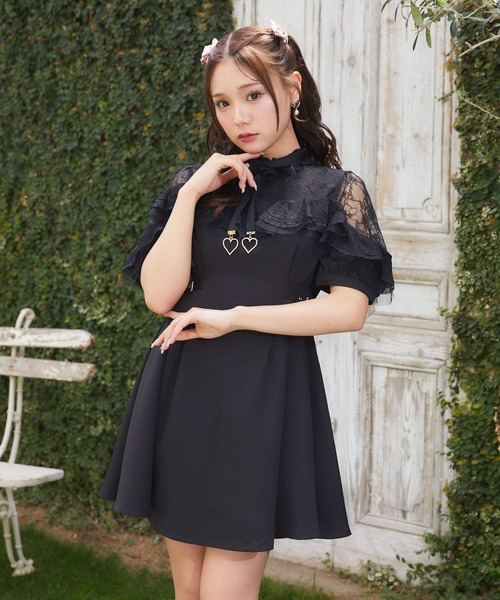 Dolce & Gabbana◆ハートチャーム レースワンピース*送料関税込 DOLCE & GABBANA♢ハートチャーム レースワンピース 送関込