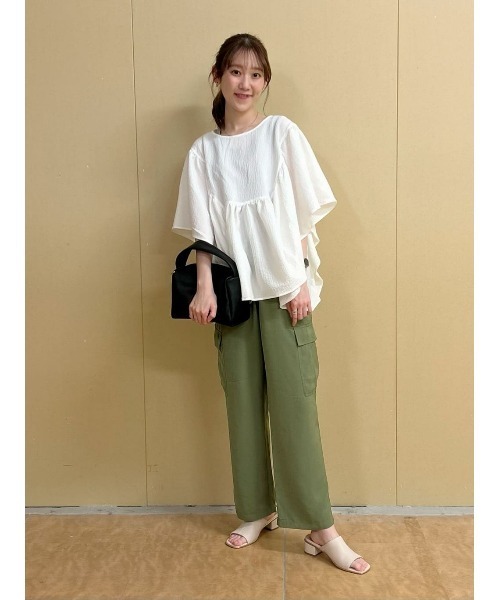 BACK NUMBER（バックナンバー）の「【BACK NUMBER】カーゴリラックスパンツ（カーゴパンツ・レディース・ダークグレー/カーキブラウン・M/L）」の22枚目の写真