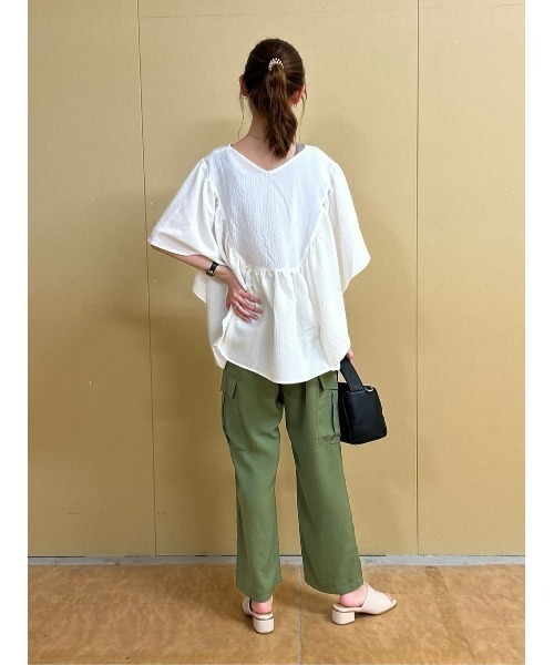 BACK NUMBER（バックナンバー）の「【BACK NUMBER】カーゴリラックスパンツ（カーゴパンツ・レディース・ダークグレー/カーキブラウン・M/L）」の21枚目の写真