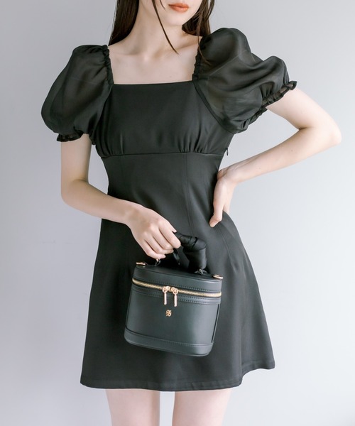 OLIVE des OLIVE（オリーブデオリーブ）の「【WEB限定カラー有】推しなミニワンピース　1031090530（ワンピース・レディース・ブラック/ブラック系その他/ワンウォッシュ・FREE）」の2枚目の写真