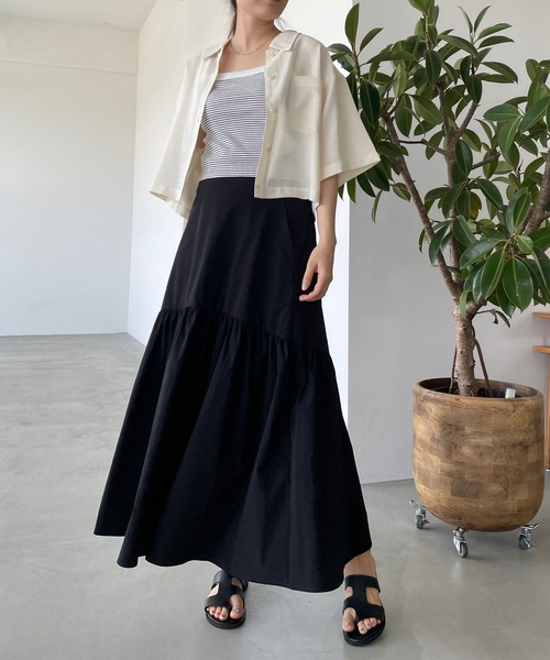 LOWRYS FARM(ローリーズファーム)の「メッシュクロップドシャツSS 907060(シャツ/ブラウス・レディース・アイボリー/ブラック/ブラウン・FREE)」の17枚目の写真