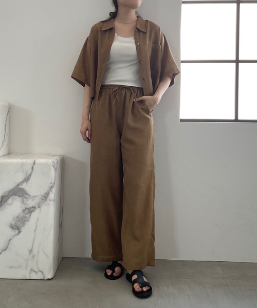 LOWRYS FARM(ローリーズファーム)の「メッシュクロップドシャツSS 907060(シャツ/ブラウス・レディース・アイボリー/ブラック/ブラウン・FREE)」の11枚目の写真