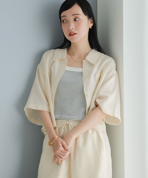 LOWRYS FARM(ローリーズファーム)の「メッシュクロップドシャツSS 907060(シャツ/ブラウス・レディース・アイボリー/ブラック/ブラウン・FREE)」の22枚目の写真