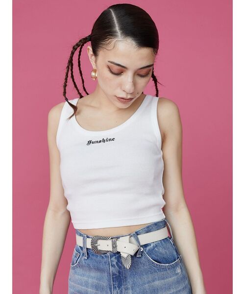 EVRIS（エヴリス）の「Sunshineリブタンクトップ（タンクトップ・レディース・ブラック/グレー/ホワイト・FREE）」の8枚目の写真
