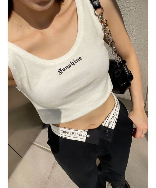 EVRIS（エヴリス）の「Sunshineリブタンクトップ（タンクトップ・レディース・ブラック/グレー/ホワイト・FREE）」の13枚目の写真